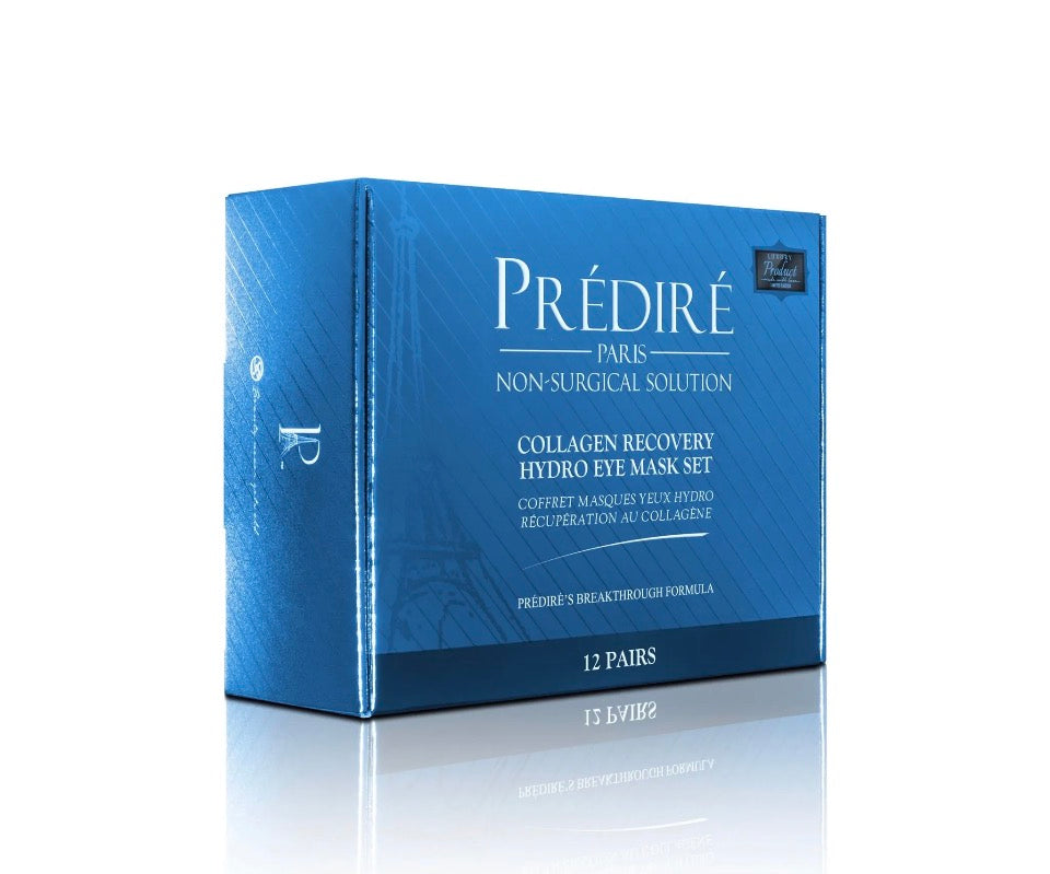 Prédiré Paris Collagen Recovery Hydro Eye Mask Set - Navy blue gift box 12 pairs