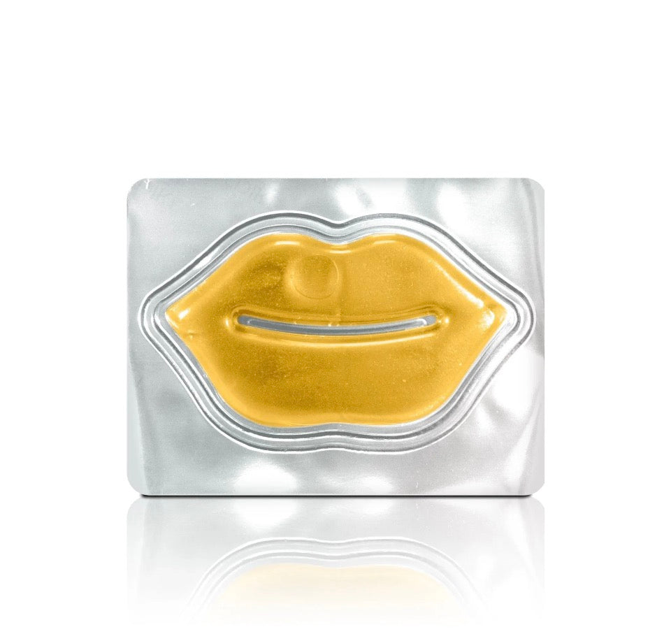 Prédiré Paris 24K Gold Lip Mask Patch - Single gold gel patch close up