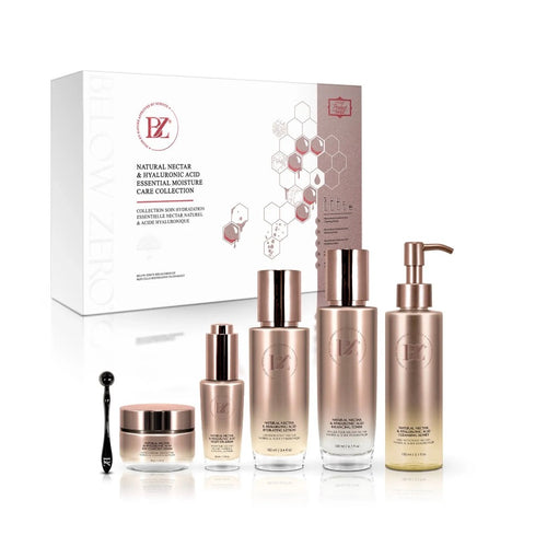 BZ Natural Nectar & Hyaluronic Acid Essential Moisture Care Collection - 6-piece set with box packaging