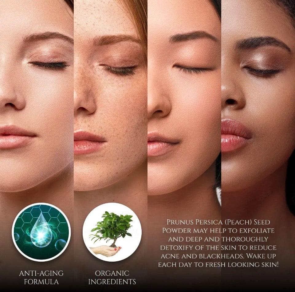 Prédiré Paris Argan Oil Peeling Gel results - anti-aging formula with organic ingredients shown across diverse skin tones