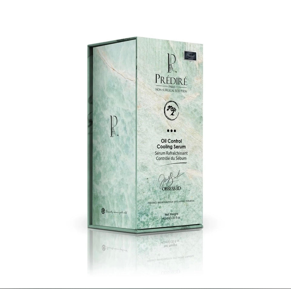 Prédiré Paris Oil Control Cooling Serum - jade marble gift box packaging on white background