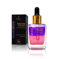 Prédiré Paris PrédiréDivine Double-Acting Facial Serum - bi-phase purple-to-pink gradient bottle with gold dropper cap next to black gift box