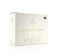 Prédiré Paris Timeless Botanical Renewal & Balance Essential Oil Trio - white and gold luxury gift box packaging