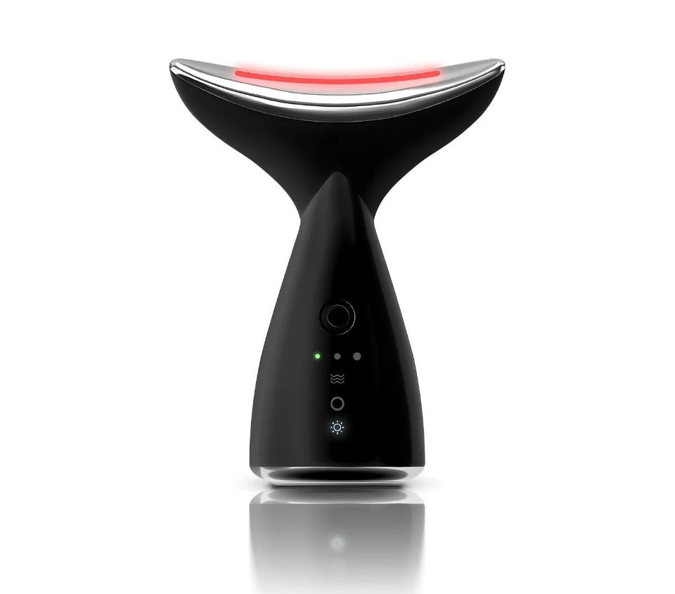 Prédiré Paris Neck Shaper Professional Device - three devices showing blue red and purple LED modes with Luxury Product Limited Edition badge