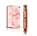 Prédiré Paris Snail Mucin Instant Skin Refiner - rose-gold airless pump pen next to blush-pink marble gift box on white background